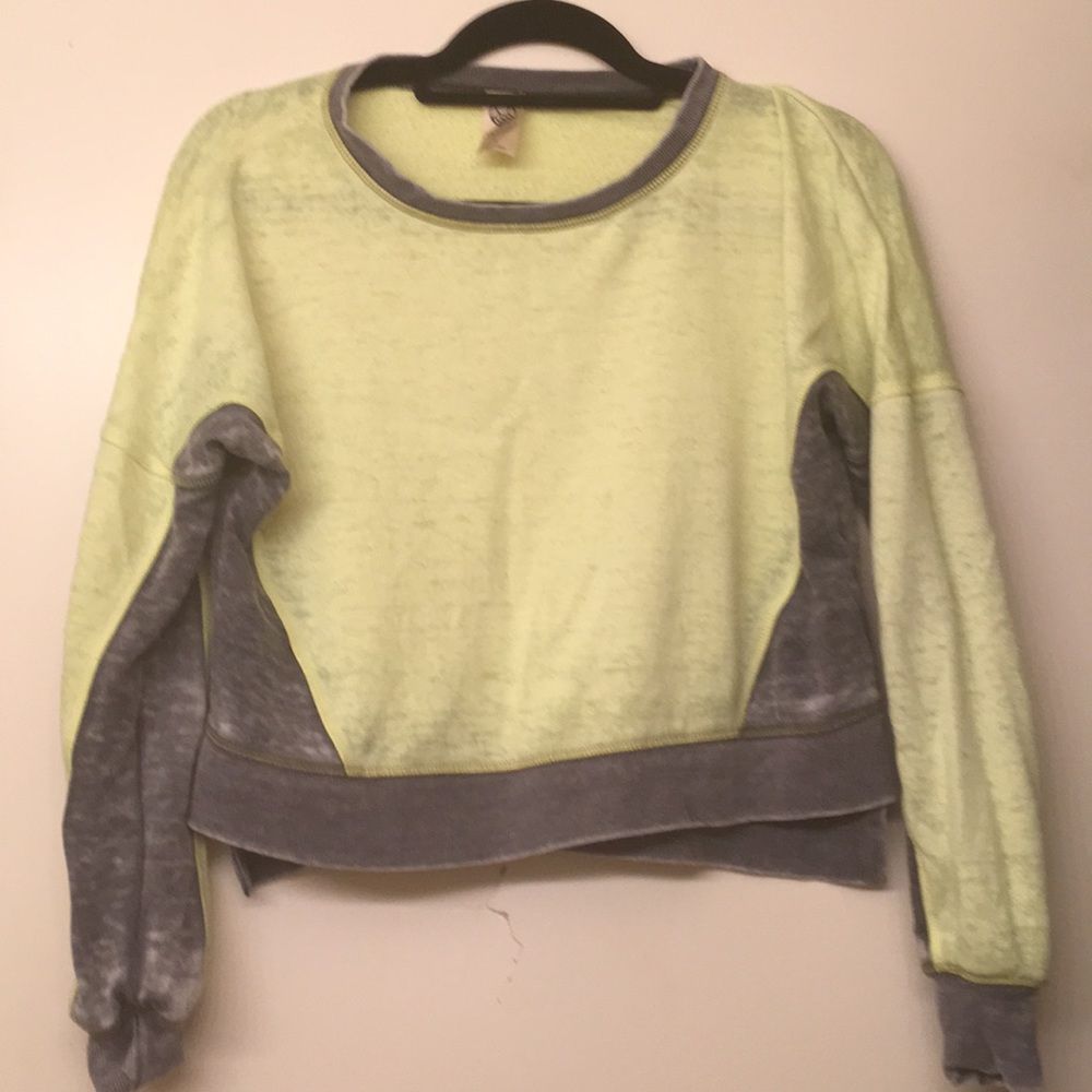 Te Verde Bright Yellow and Grey Sweater (small)